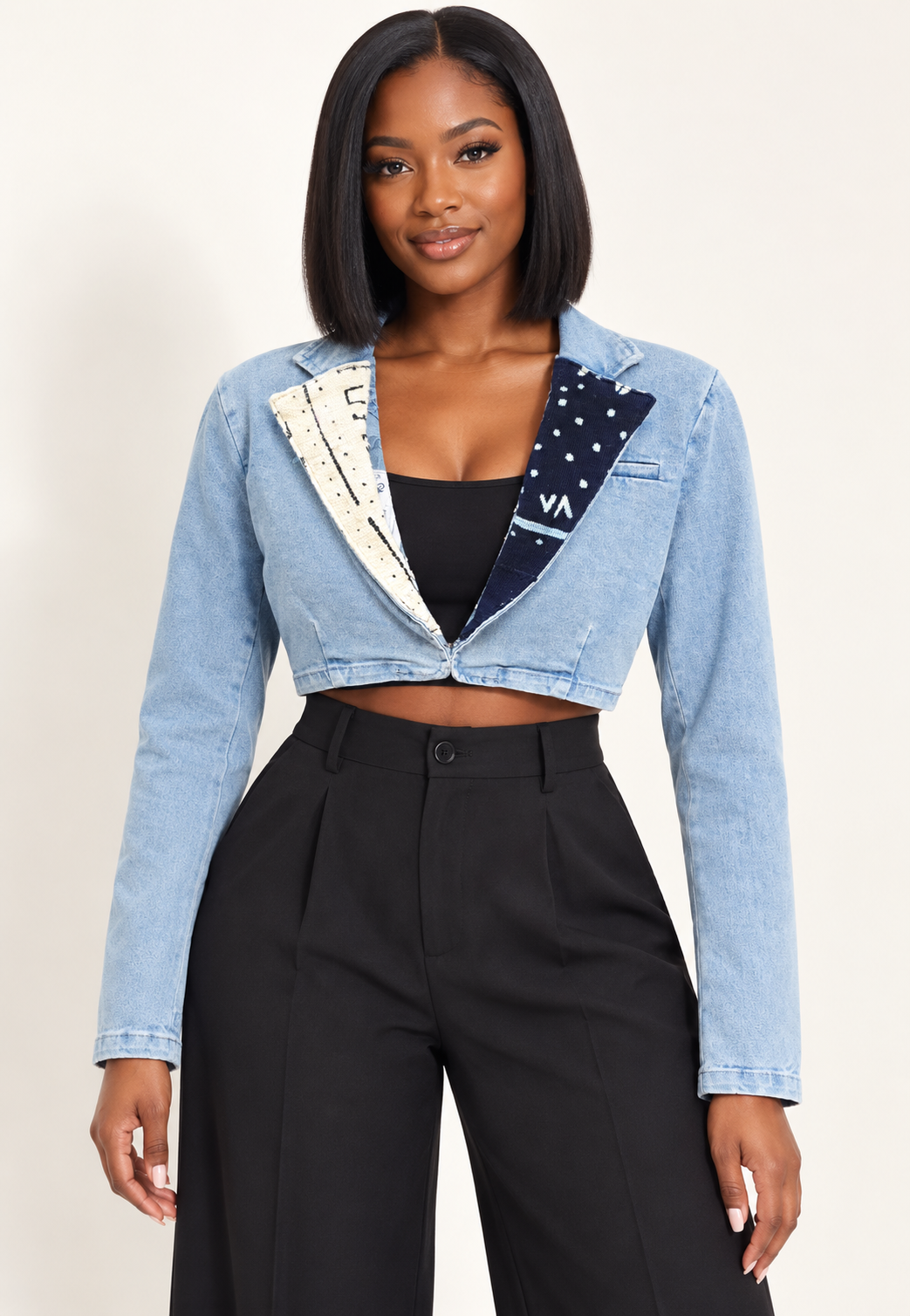 Ananse Ntontan Denim Fusion Upcycled Jacket