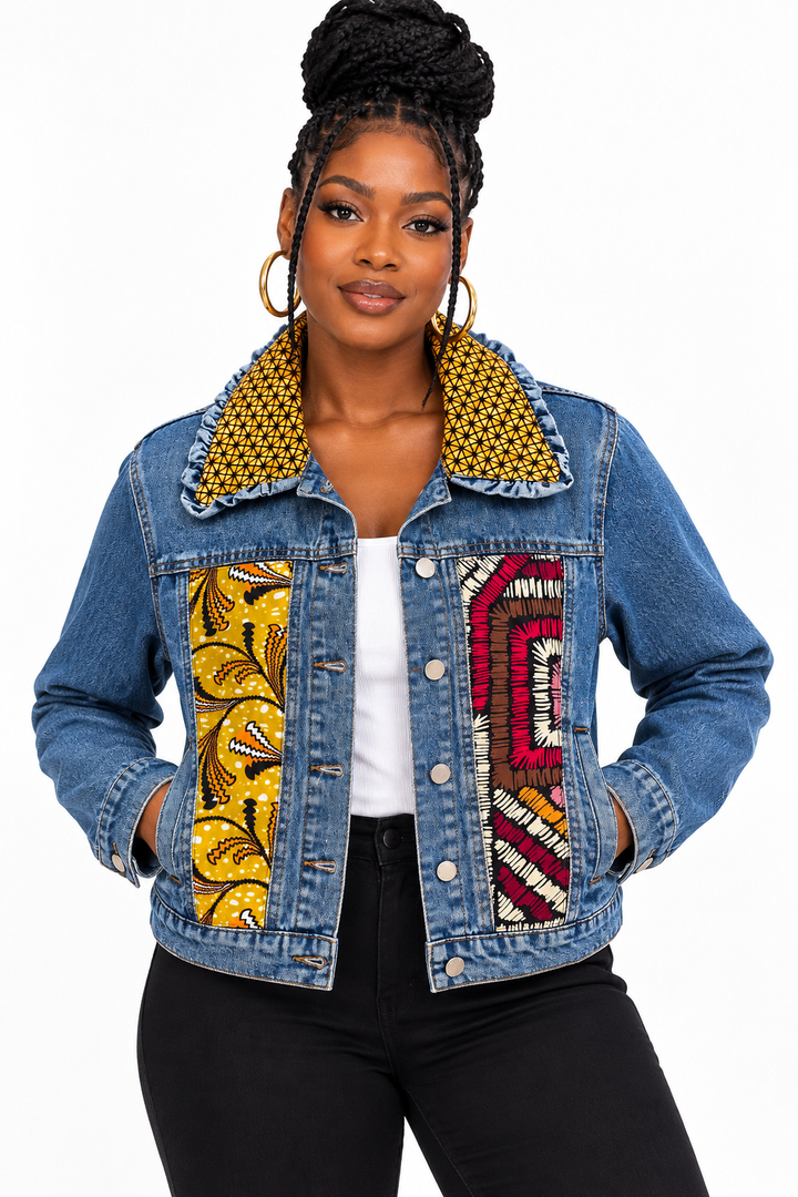Nyameba -Denim Fusion Upcycled Jacket