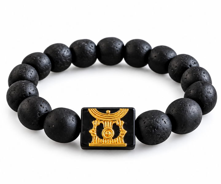 EcoAdinkra Ohene Adwa Bracelet | Recycled Glass Beads – Handmade in Ghana