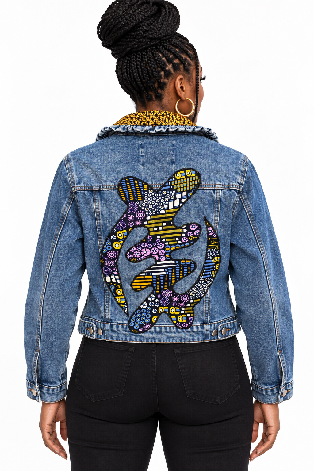 Nyameba -Denim Fusion Upcycled Jacket