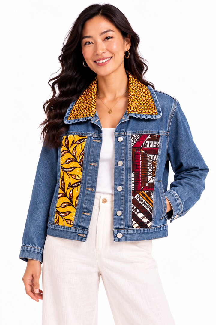 Nyameba -Denim Fusion Upcycled Jacket