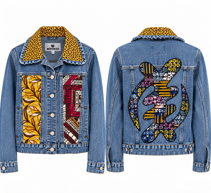 Nyameba -Denim Fusion Upcycled Jacket