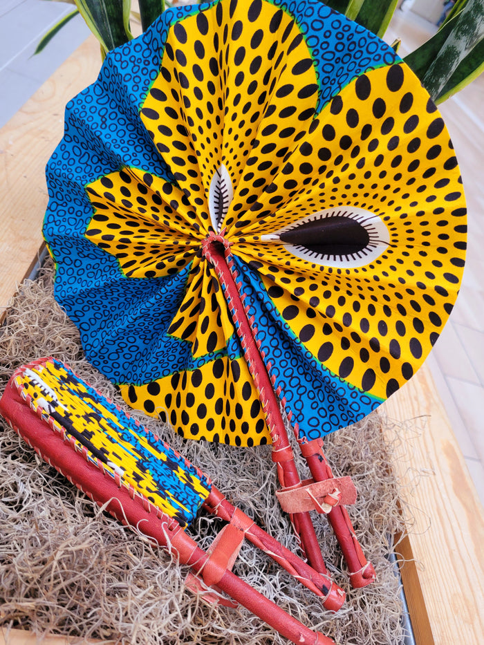 African Fabric Folding Fan | Ankara Fans | Ayebea's Sankofa